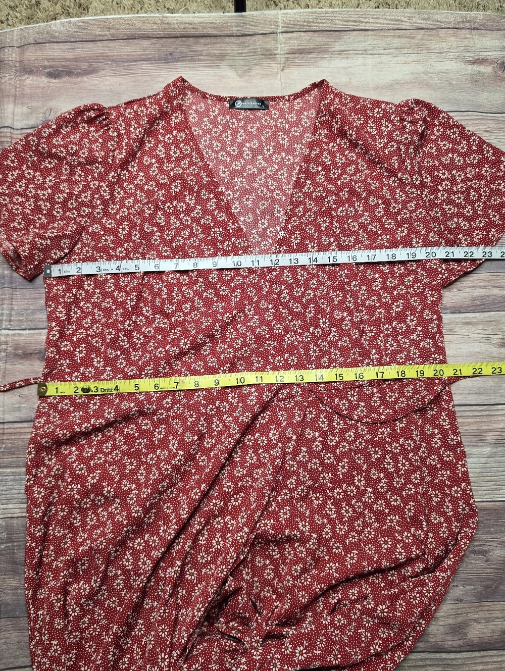 Midi Wrap Dress in Burgundy Floral - Picture 7 of 9